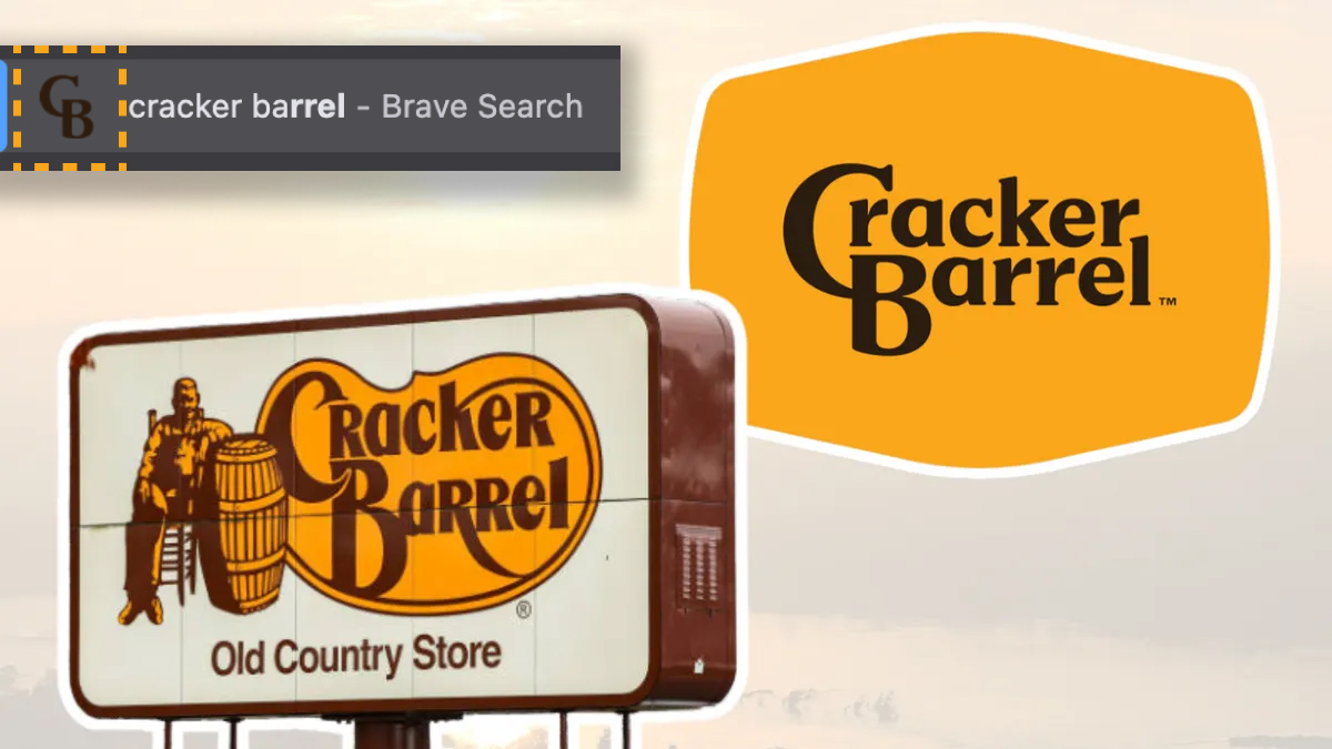 Cracker Barrel's logo rebrand, before and after